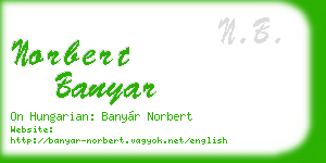 norbert banyar business card